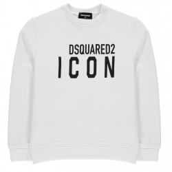 Блуза DSQUARED2 Boy's Icon Basic Logo Sweatshirt - White DQ100 блуза,детски,3/4,панталони,dsquared2,boy's,icon,basic,logo,sweatshirt,white,dq100