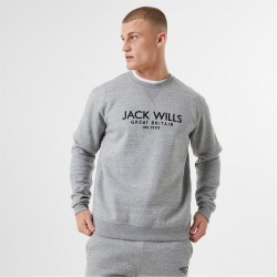 jack,wills,belvue,graphic,logo,crew,neck,sweatshirt,grey,marl