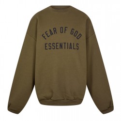 детски,3/4,панталони,fear,of,god,essentials,fleece,crewneck,juniors,olive