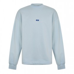 блуза,облекла,на,разпродажба,мъжки,ежедневни,облекла,мъжки,горнища,с,качулка,hugo,men's,cotton,relaxed,fit,crew,sweatshirt,open,blue