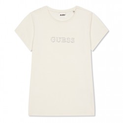 юношеска,тениска,детски,облекла,guess,diamante,t,shirt,juniors,snow,g042