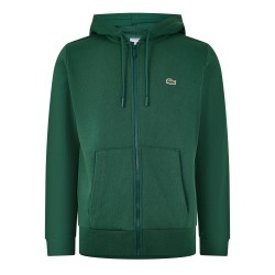 Суичър Lacoste Mens Basic Full-Zip Hoodie - Green 132 суичър,мъжки,горнища,с,качулка,мъжки,ежедневни,облекла,lacoste,men,s,basic,full,zip,hoodie,green,132