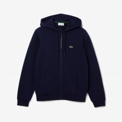 суичър,мъжки,ежедневни,облекла,lacoste,zip,basic,fleece,hoodie,navy,423