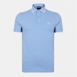 блуза,с,яка,облекла,на,разпродажба,мъжки,тениски,boss,men's,pique,logo,polo,shirt,open,blue