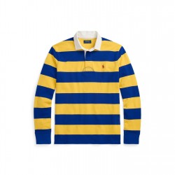 мъжки,тениски,polo,ralph,lauren,stripe,rugby,shirt,yellow,blue