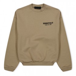 юношеска,блуза,детски,3/4,панталони,fear,of,god,essentials,crew,neck,sweatshirt,juniors,desert,sand