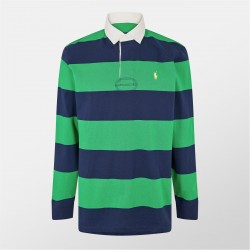 блуза,с,яка,мъжки,тениски,polo,ralph,lauren,men's,stripe,rugby,polo,shirt,green,navy