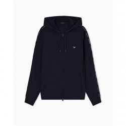 суичър,облекла,на,разпродажба,мъжки,ежедневни,облекла,мъжки,горнища,с,качулка,emporio,armani,men's,zip,hoodie,armani,blue