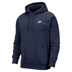 Nike Sportswear Club Fleece Pullover Hoodie Mens - Navy/White мъжки,горнища,с,качулка,мъжки,чорапи,nike,sportswear,club,fleece,pullover,hoodie,mens,navy,white