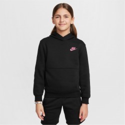 детски,суичър,разпродажба,nike,детски,горнища,с,качулка,детски,облекла,nike,club,pullover,hoodie,junior,boys,black,hyp,pink
