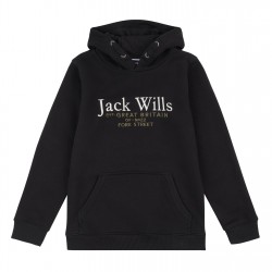 суичър,детски,горнища,с,качулка,jack,wills,kids,batsford,script,logo,hoodie,black