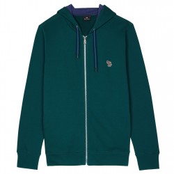 суичър,облекла,на,разпродажба,мъжки,ежедневни,облекла,мъжки,горнища,с,качулка,ps,paul,smith,men's,full,zip,zebra,logo,hoodie,green,48