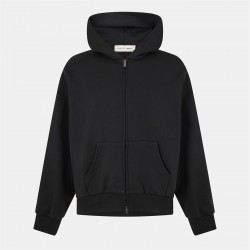 суичър,fear,of,god,essentials,logo,zip,up,hoodie,jet,black