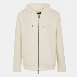 суичър,облекла,на,разпродажба,мъжки,ежедневни,облекла,мъжки,горнища,с,качулка,emporio,armani,men's,zip,hoodie,white