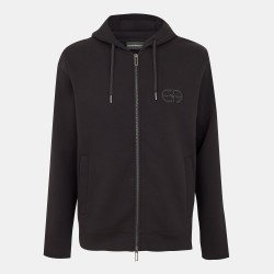 суичър,мъжки,горнища,с,качулка,emporio,armani,men,s,zip,hoodie,black,beauty