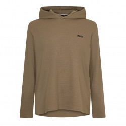 суичър,мъжки,горнища,с,качулка,boss,men's,bw,waffle,hoodie,texture,design,open,brown,245