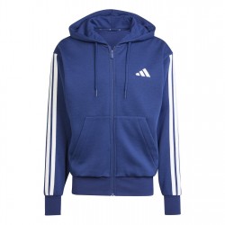 Мъжки суичър Adidas Essentials Fleece 3-Stripes Full-Zip Hoodie Mens - Navy/White мъжки,суичър,разпродажба,adidas,мъжки,горнища,с,качулка,adidas,essentials,fleece,3,stripes,full,zip,hoodie,mens,navy,white