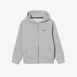 Суичър Lacoste Boys Basic Full-Zip Hoodie - Grey Marl 09 суичър,lacoste,boys,basic,full,zip,hoodie,grey,marl,09