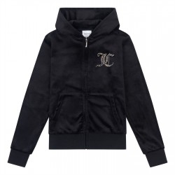 детски,суичър,детски,облекла,juicy,couture,diamante,girls,hoodie,jet,black,102