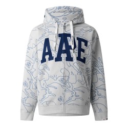 суичър,мъжки,горнища,с,качулка,aape,men,s,zip,hoodie,heather,white