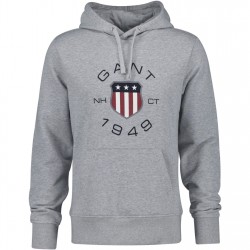 суичър,мъжки,ежедневни,облекла,мъжки,горнища,с,качулка,gant,print,sweat,hoodie,grey,melange,s,grey,melange