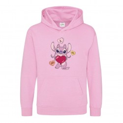 юношески,суичър,детски,горнища,с,качулка,детски,3/4,панталони,awd,disney,printed,junior,valentines,day,hoodie,angel,energy