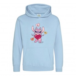 юношески,суичър,детски,горнища,с,качулка,детски,3/4,панталони,awd,disney,printed,junior,valentines,day,hoodie,angel,energy