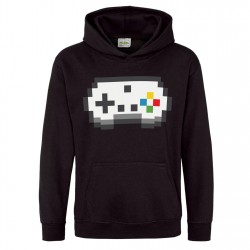 Юношески суичър AWD Juniors Retro Gaming Printed Hoodie - Controller юношески,суичър,детски,горнища,с,качулка,детски,3/4,панталони,awd,juniors,retro,gaming,printed,hoodie,controller