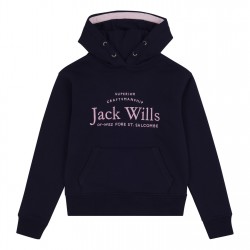 детски,суичър,детски,облекла,jack,wills,kids,girls,logo,script,hoodie,navy