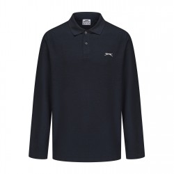 slazenger,l,s,plain,polo,sn53,navy