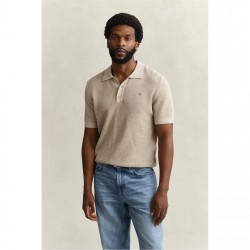 блуза,с,яка,облекла,на,разпродажба,мъжки,тениски,gant,men's,short,sleeve,polo,shirt,oat,melange,198