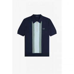 блуза,с,яка,облекла,на,разпродажба,мъжки,тениски,fred,perry,men's,vertical,stripe,zipped,short,sleeve,polo,shirt,dk,airforce,738