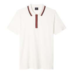 блуза,с,яка,мъжки,тениски,ps,paul,smith,men,s,zipped,short,sleeve,polo,shirt,white,02a