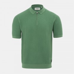 мъжки,блузи,с,яка,firetrap,quarter,zip,short,sleeve,ribbed,knit,polo,green