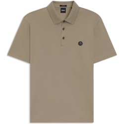 блуза,с,яка,мъжки,тениски,boss,men,s,parris,cotton,short,sleeve,polo,shirt,open,brown,245