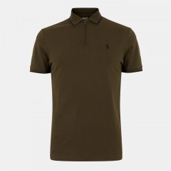 риза,с,къс,ръкав,облекла,на,разпродажба,мъжки,тениски,polo,ralph,lauren,men's,zipped,short,sleeve,shirt,company,olive