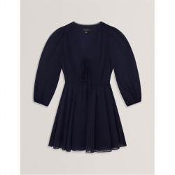 дамски,ризи,ted,baker,ted,woven,plain,top,ld00,navy