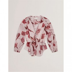 дамски,ризи,ted,baker,ted,woven,print,top,ld62,pink