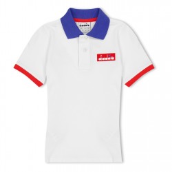 Diadora Diadora Jb.Ss Polo 5 Palle Juniors - White дрехи,за,училище,ученическо,облекло,детски,блузи,с,яка,детски,3/4,панталони,diadora,diadora,jb.ss,polo,5,palle,juniors,white