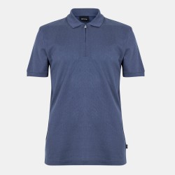 блуза,с,яка,мъжки,тениски,boss,mens,boss,black,paras,short,sleeve,modern,polo,shirt,open,blue,468