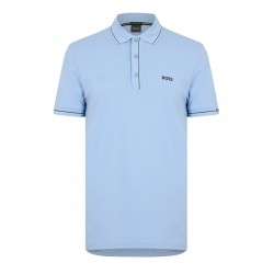 блуза,с,яка,облекла,на,разпродажба,мъжки,тениски,boss,men's,paule,short,sleeve,polo,shirt,open,blue