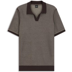 блуза,с,яка,мъжки,тениски,boss,men,s,short,sleeve,polo,shirt,dark,brown,207