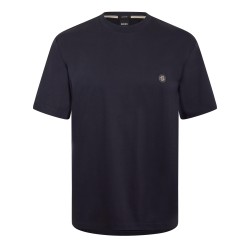 тениска,мъжки,тениски,boss,mens,boss,black,taut,minimalist,design,t,shirt,with,logo,detail,dark,blue