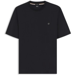 Тениска Boss Mens BOSS BLACK Taut Minimalist Design T-Shirt with Logo Detail - Dark Blue 404 тениска,мъжки,тениски,boss,mens,boss,black,taut,minimalist,design,t,shirt,with,logo,detail,dark,blue,404