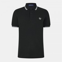 блуза,с,яка,мъжки,тениски,fred,perry,short,sleeve,twin,tipped,polo,shirt,black