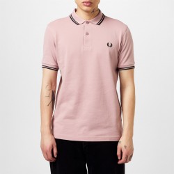 блуза,с,яка,мъжки,тениски,fred,perry,short,sleeve,twin,tipped,polo,shirt,dusty,rose,t89