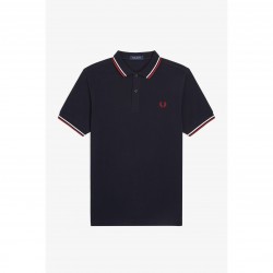блуза,с,яка,мъжки,тениски,fred,perry,short,sleeve,twin,tipped,polo,shirt,navy,t55