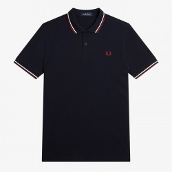 блуза,с,яка,мъжки,тениски,fred,perry,short,sleeve,twin,tipped,polo,shirt,navy,t55