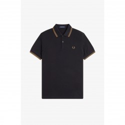 блуза,с,яка,мъжки,тениски,fred,perry,short,sleeve,twin,tipped,polo,shirt,black,shade,s77