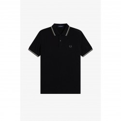 блуза,с,яка,мъжки,тениски,fred,perry,short,sleeve,twin,tipped,polo,shirt,black,w54